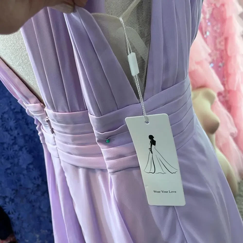 Chic Lilac Layered Prom Dress - Picture 5 of 6